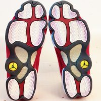 Nike Air Jordan 13 XIII Retro 2005 GREY TOE White Red Flint чисто нови 46ти номер 30см стелка, снимка 17 - Маратонки - 40582352