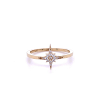 Златен дамски пръстен 1,45гр. размер:53 14кр. проба:585 модел:22436-1, снимка 1 - Пръстени - 44617914