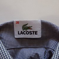 риза lacoste тениска блуза потник горнище яка оригинал мъжка размер 39, снимка 4 - Ризи - 41551508