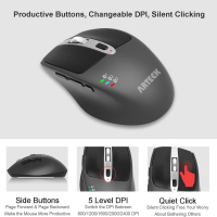 Arteck Универсална комбинация Bluetooth клавиатура и мишка с акумулаторни батерии, снимка 3 - Клавиатури и мишки - 44559725