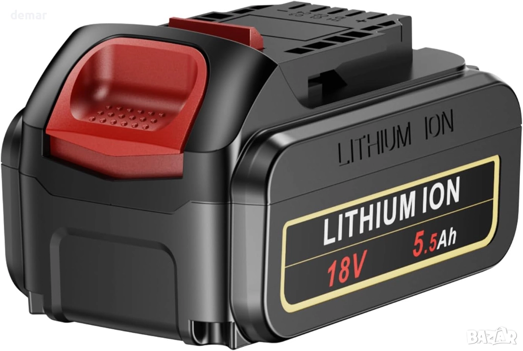 Резервна батерия ASUNCELL 5.5Ah за Dewalt 18V DCB200 DCB204 DCB184 DCB180, снимка 1