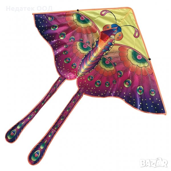 Хвърчило Паунова пеперуда, 1.35x0.65 m, Многоцветно, снимка 1