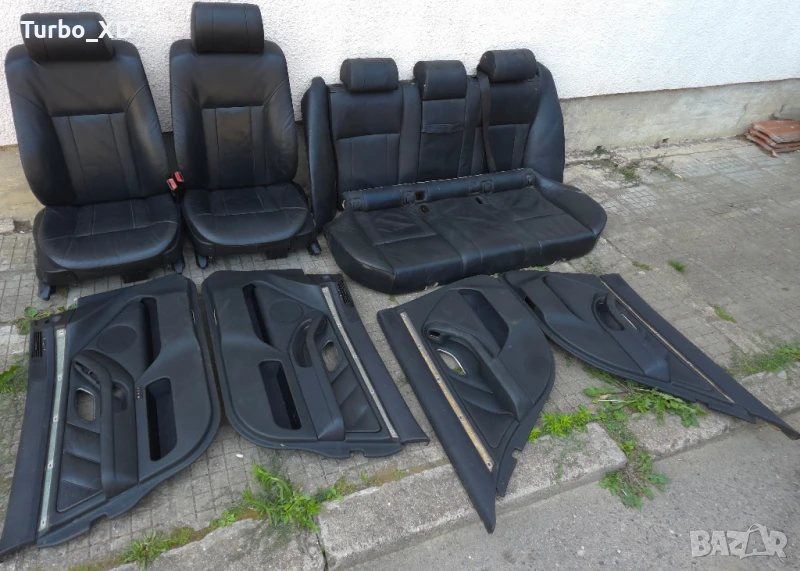 Продавам ел. Exclusive черен кожен салон за BMW E39 комби, снимка 1