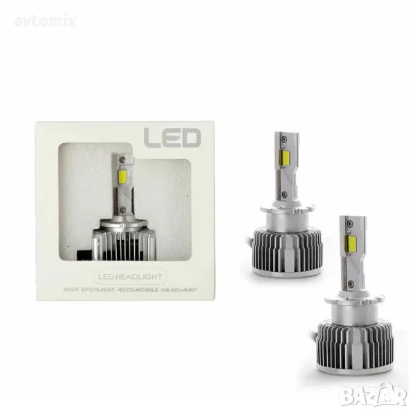D2S/D2R LED xenon крушки, 50W, Canbus 6000K, комплект, БЕЗПЛАТНА ДОСТАВКА, снимка 1