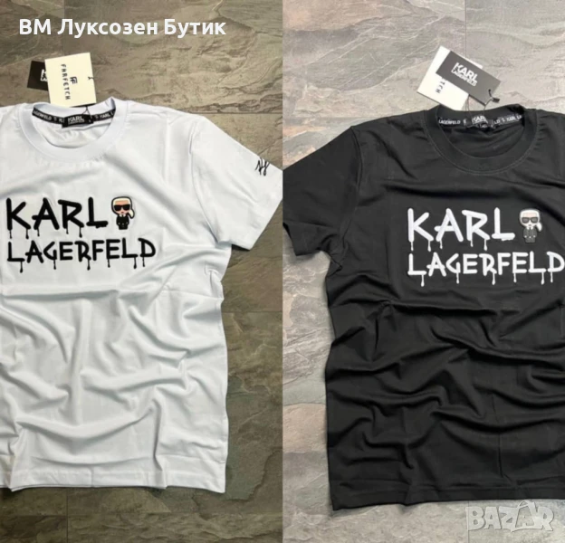 🖤✨ КЛАСА, КОЯТО НЕ ОСТАВА НЕЗАБЕЛЯЗАНА ✨🖤 МЪЖКА ЛУКСОЗНА ТЕНИСКА KARL LAGERFELD, снимка 1