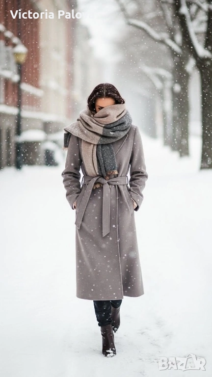 Луксозен вълнен шал унисекс в четири неутрални цвята, снимка 1