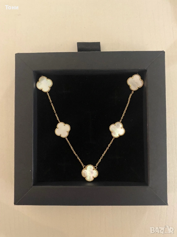 Златно колие по модел на Van Cleef 14 карата злато , снимка 1