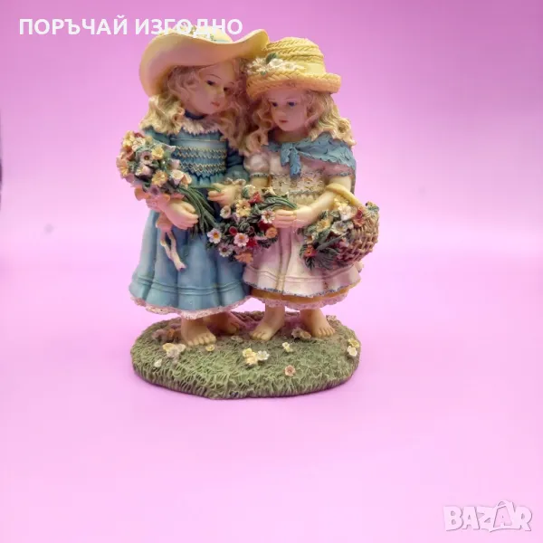 Невероятна статуетка "The flower gatherers" by Leonardo Collecton, снимка 1