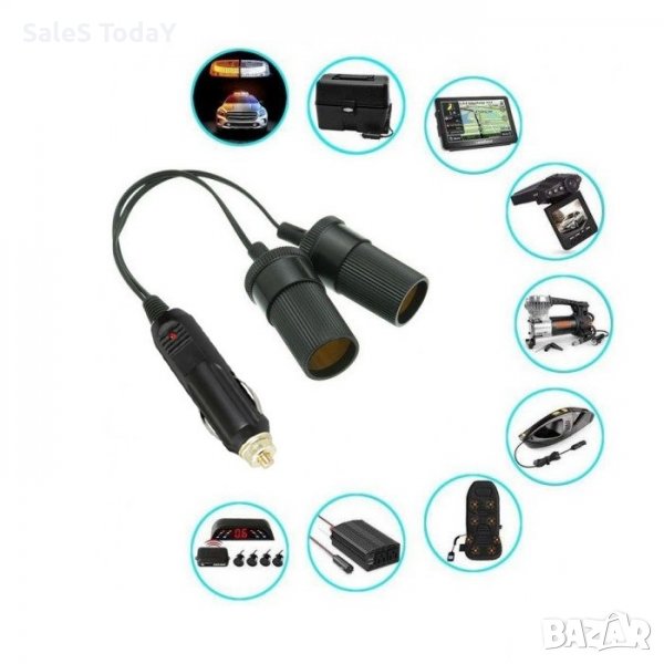 Разклонител за запалка на кола 12V с 2 гнезда,  букса за запалка , снимка 1