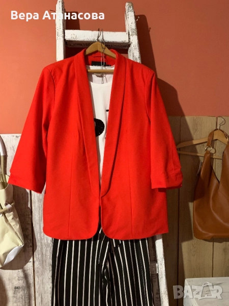 ❤️‍🔥❤️‍🔥❤️‍🔥 Макси сако с набрани 3/4 ръкави❤️, снимка 1