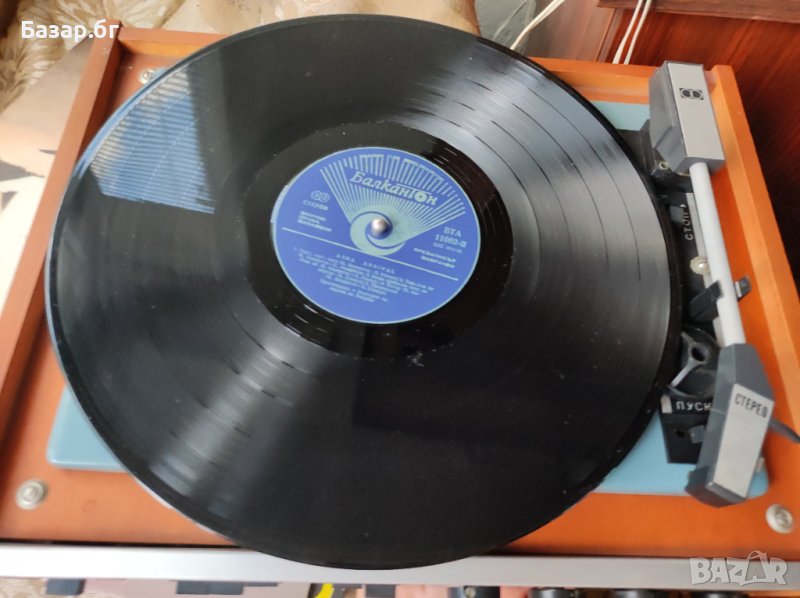 Грамофон с тонколони + грамофонни плочи , снимка 1