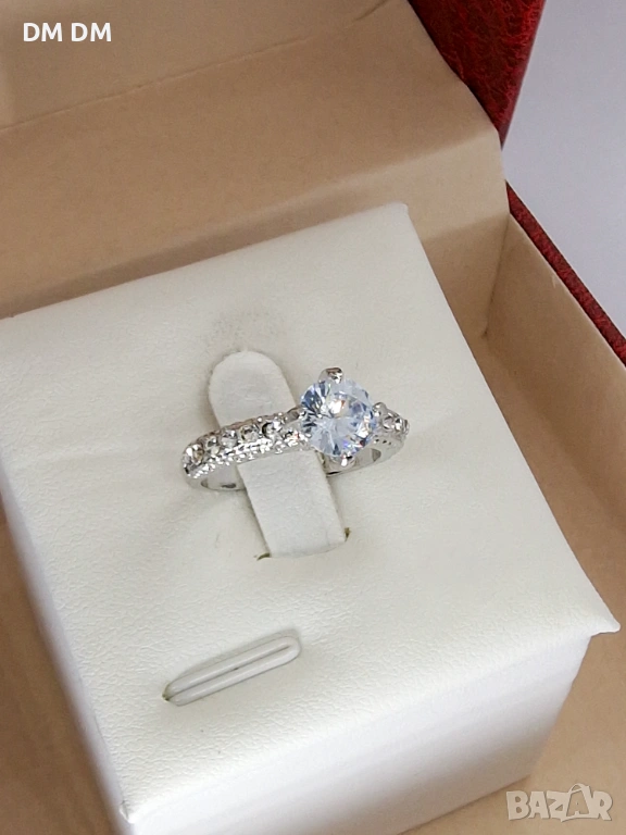 Silver Classic Solitaire Ring 💎дамски класически пръстен, снимка 1