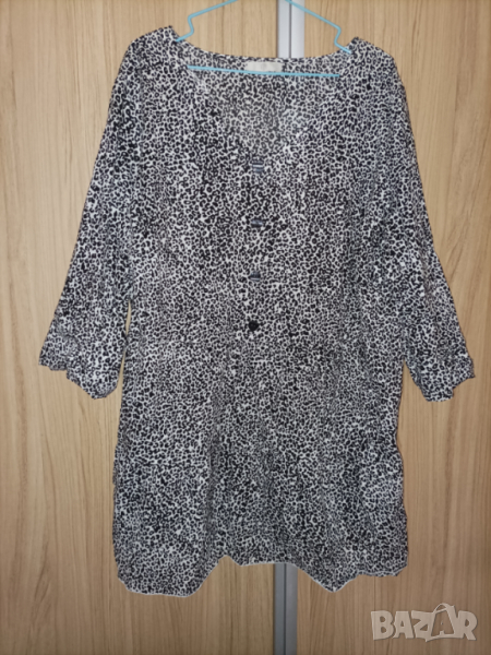 Макси памучна леопардова туника, снимка 1