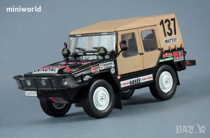 Volkswagen Race Iltis Dakar 1980 - мащаб 1:43 на IXO/Altaya моделът е нов в блистер, снимка 1