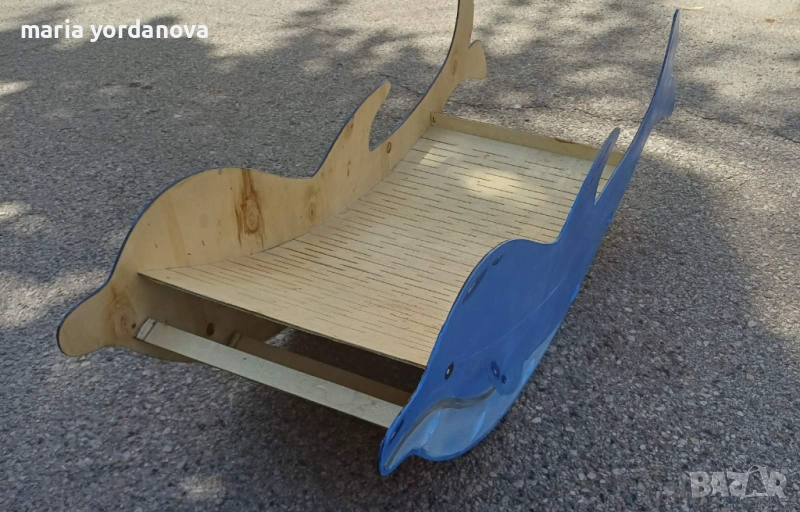 Ръчно правена бебешка люлка делфин, снимка 1