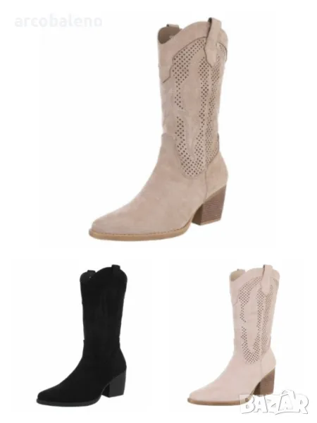 Дамски западни и байкърски ботуши, 3цвята , снимка 1