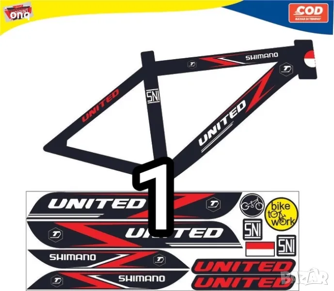 Стикери за Облепване на Велосипеди , снимка 1