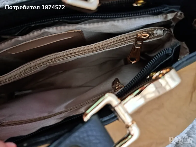  Черна чанта с къси дръжки-нова, снимка 1