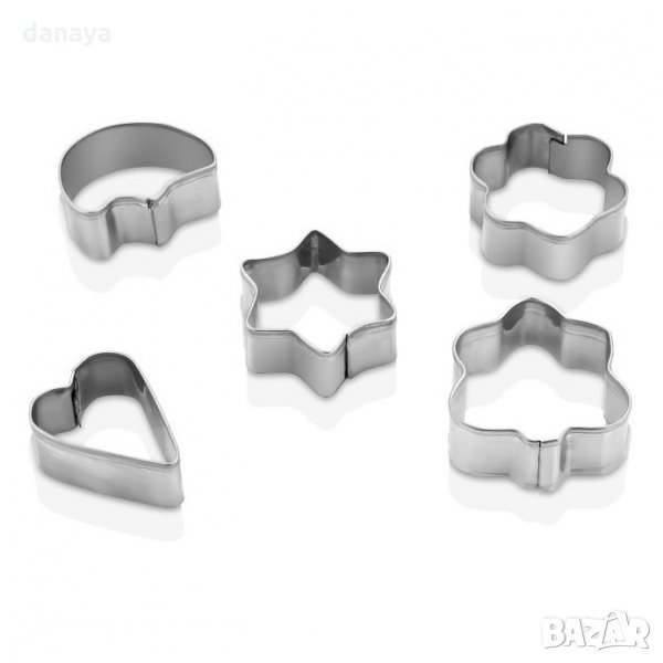 2351 Комплект метални формички за сладки, 5 броя, снимка 1