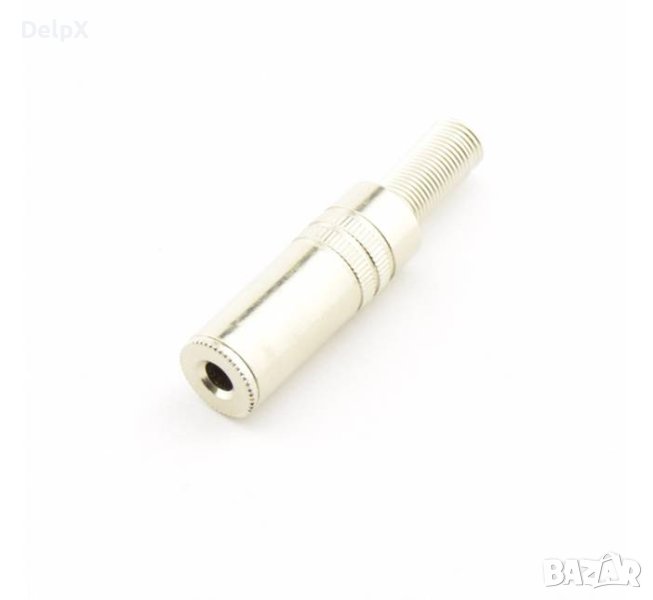 Букса за кабел метална STEREO 3,5mm JACK(ж), снимка 1