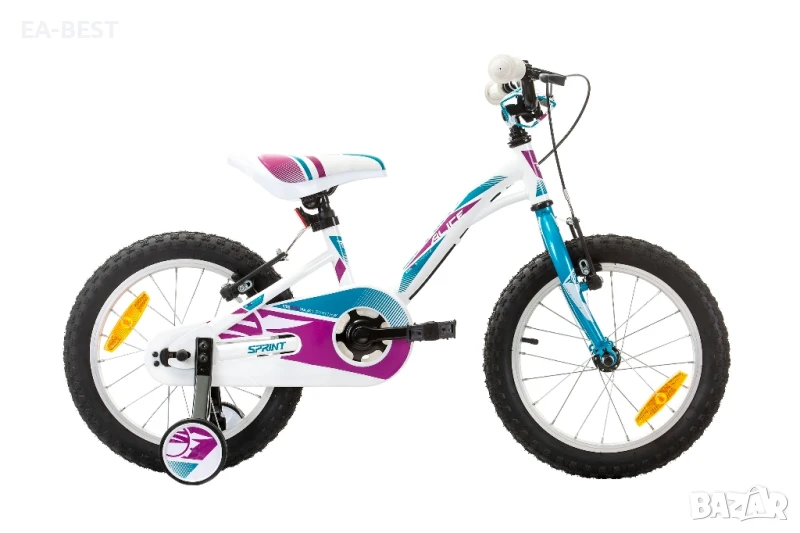 🌸 ALICE 16" – бяло ⚪️ с виолетово 💜 и тюркоаз 🩵, снимка 1