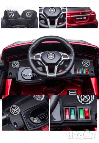 Акумулаторен джип Mercedes GLA45 12V батерия,MP3, с меки гуми с Кожена седалка, снимка 18 - Детски велосипеди, триколки и коли - 39001281