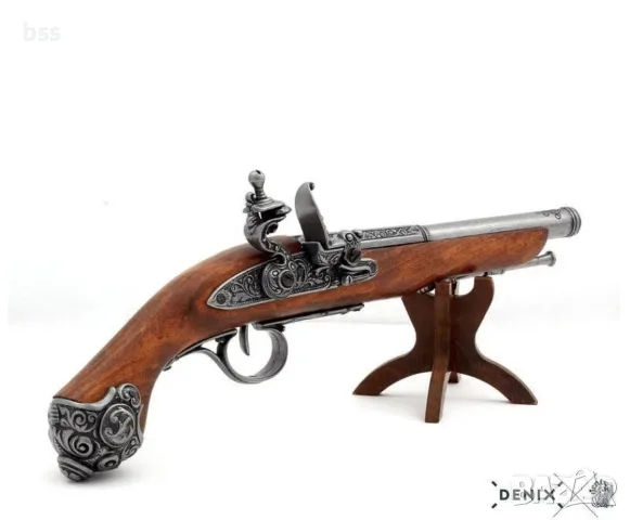 Кремъчен пищов, 18 век, Denix, 1077/G, снимка 3 - Антикварни и старинни предмети - 56166094