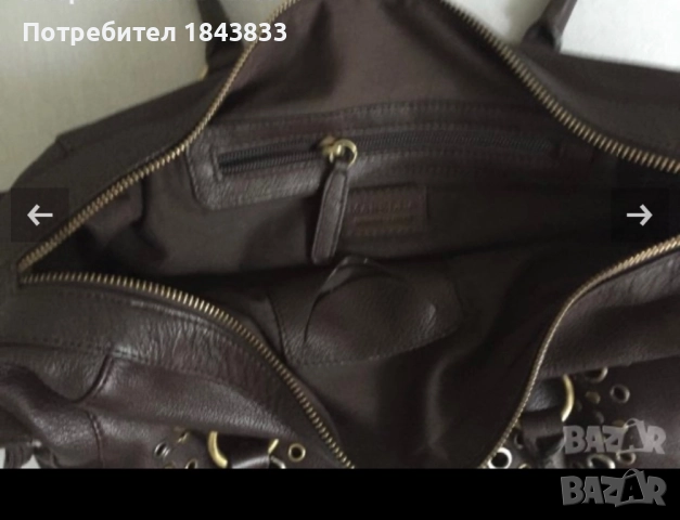 Дамска чанта естествена кожа, снимка 3 - Чанти - 52653316