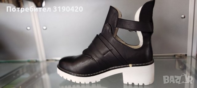 Дамска черна бота, снимка 3 - Дамски боти - 35822138