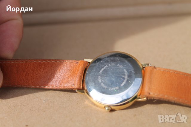 Швейцарски мъжки часовник с позлата -механизъм "ЕТА'', снимка 4 - Антикварни и старинни предмети - 41167585