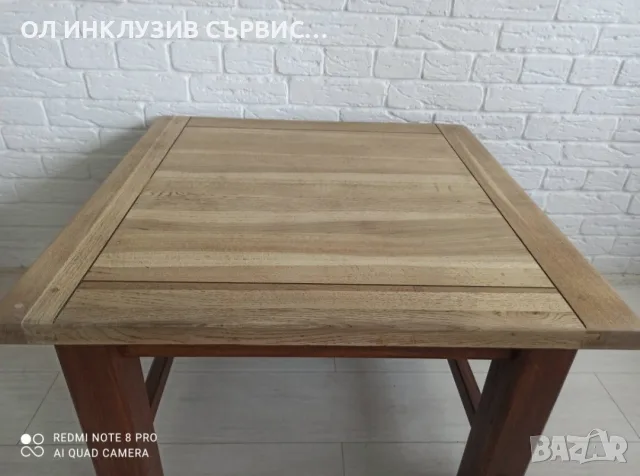 Рустикова холна маса от дъб РАЗПРОДАЖБА, снимка 5 - Маси - 56393510