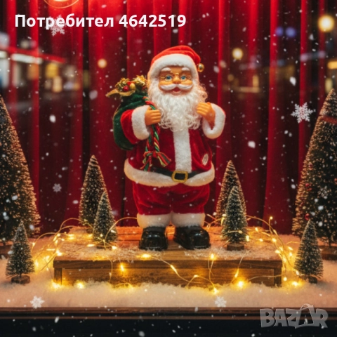 Танцуващ Дядо Коледа с музика и светлини – празнично настроение у дома, снимка 2 - Музикални играчки - 52407354