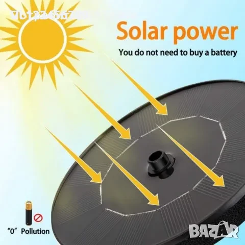 Монокристален соларен фонтан със 8 накрайника, снимка 4 - Други стоки за дома - 50738798