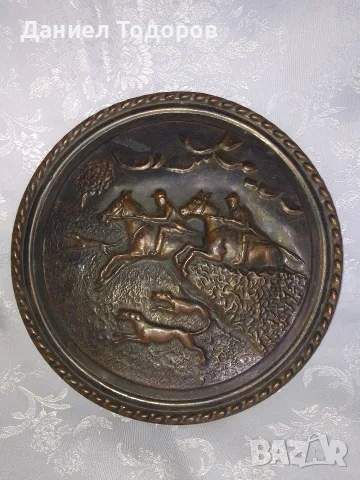Стара Медна Декоративна Картина , Медно Пано, снимка 4 - Картини - 47325144