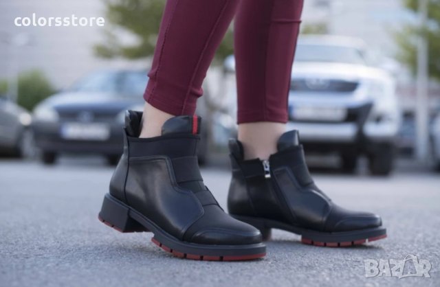 Равни боти - черна кожа - 2317-R232, снимка 3 - Дамски боти - 35697606