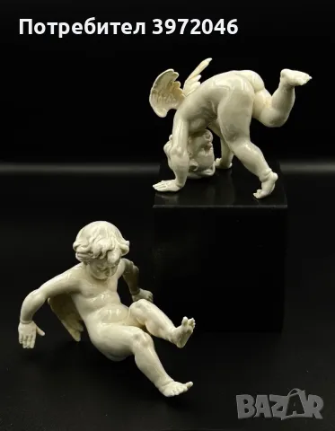  CAPODIMONTE / чифт антикварни ангелчета / , снимка 7 - Антикварни и старинни предмети - 49465298