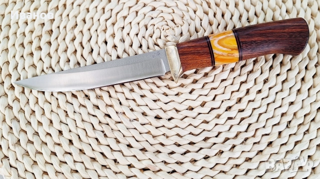 Ръчно изработен нож за лов риболов туризъм стомана RWl34 , снимка 2 - Ножове - 52105610