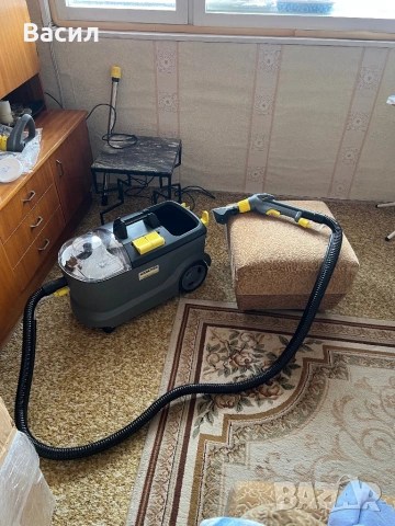 Пране на автомобили с професионален екстрактор Kärcher Puzzi 10/1