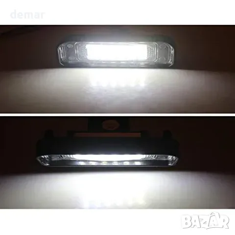 2 LED светлини за регистрационен номер Mercedes-Benz W220, 12 V, 6000 K, снимка 5 - Други стоки за дома - 56011804
