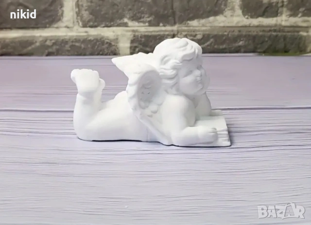 3D Дете ангел легнало с книга голям силиконов молд форма фондан гипс шоколад свещ декор, снимка 4 - Форми - 53804476