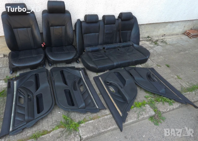 Продавам ел. Exclusive черен кожен салон за BMW E39 комби, снимка 1