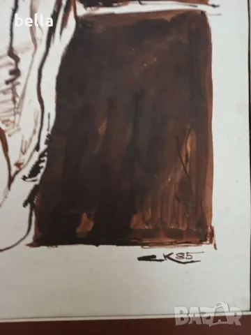 Авторска картина  -Крясък - на худ. Стоян Куюмджиев, снимка 4 - Антикварни и старинни предмети - 49167528