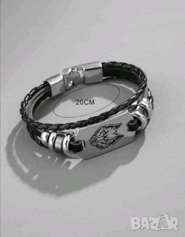 Луксозна мъжка гривна с вълк, снимка 2 - Други - 41780380