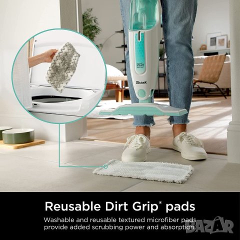 Парен моп Shark S1000 с 2 подложки, снимка 6 - Парочистачки и Водоструйки - 40806176