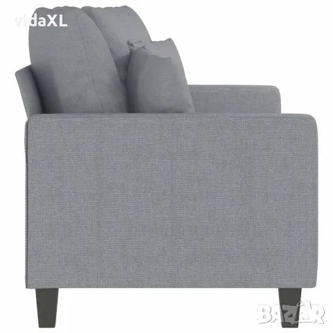 vidaXL 2-местен диван, светлосив, 140 см, плат, снимка 5 - Дивани и мека мебел - 56147293