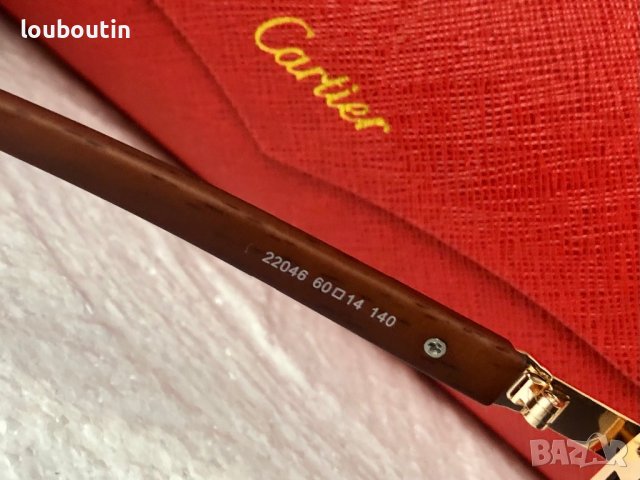 Cartier висок клас мъжки слънчеви очила с дървени дръжки, снимка 11 - Слънчеви и диоптрични очила - 42092535