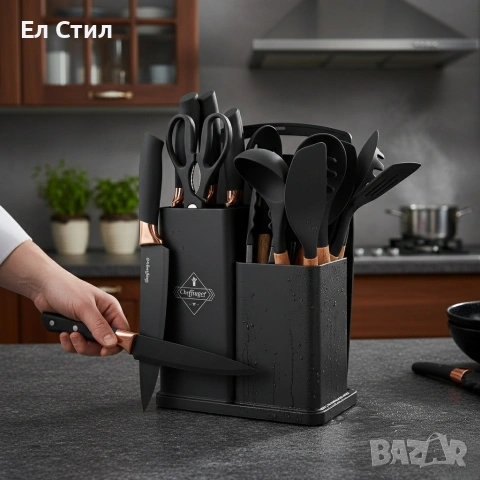 Кухненски комплект от 19 части, снимка 4 - Прибори за хранене, готвене и сервиране - 53567674