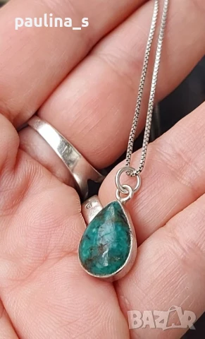 Два различни броя / Сребърно колие с Окото на Назар и Ейлат Истейт камък / проба 925 , снимка 14 - Колиета, медальони, синджири - 44288151