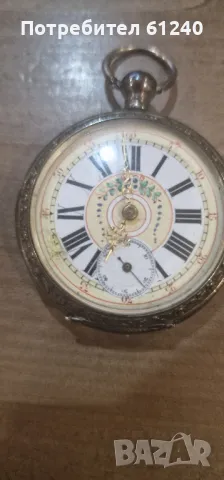 Продавам стар сребърен работещ Швейцарски часовник Цилиндър от 19 век, снимка 2 - Мъжки - 49155683