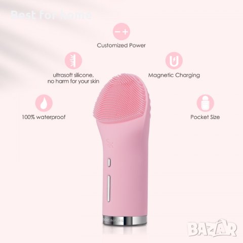 SVK CUTILY 3-в-1 звукова четка за почистване на лице от силикон с подгряване, почистващ масажор за л, снимка 11 - Други - 40138203